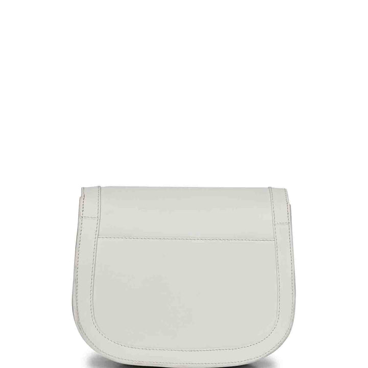 Favore Off White Womens  Leather Structured Sling Bag