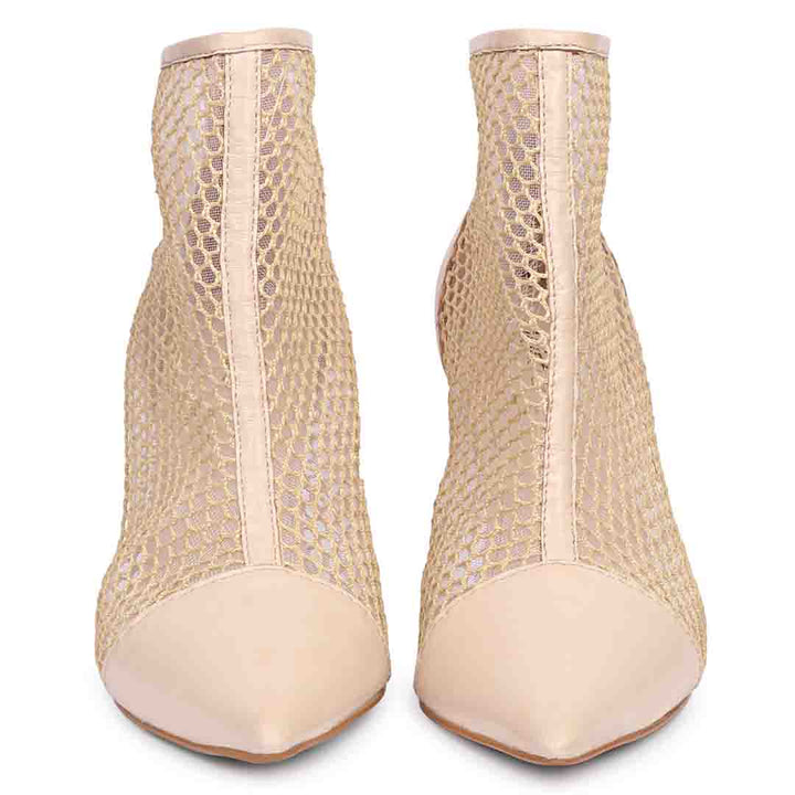 Saint Kinslee Ivory Mesh & Suede Leather Pumps