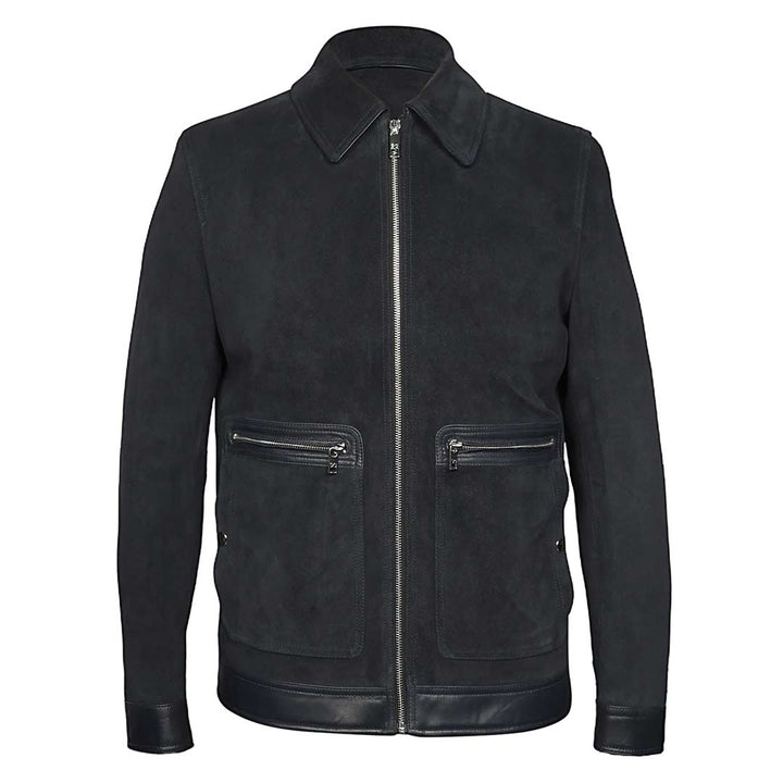 Saint Navy Leather Men's Jacket