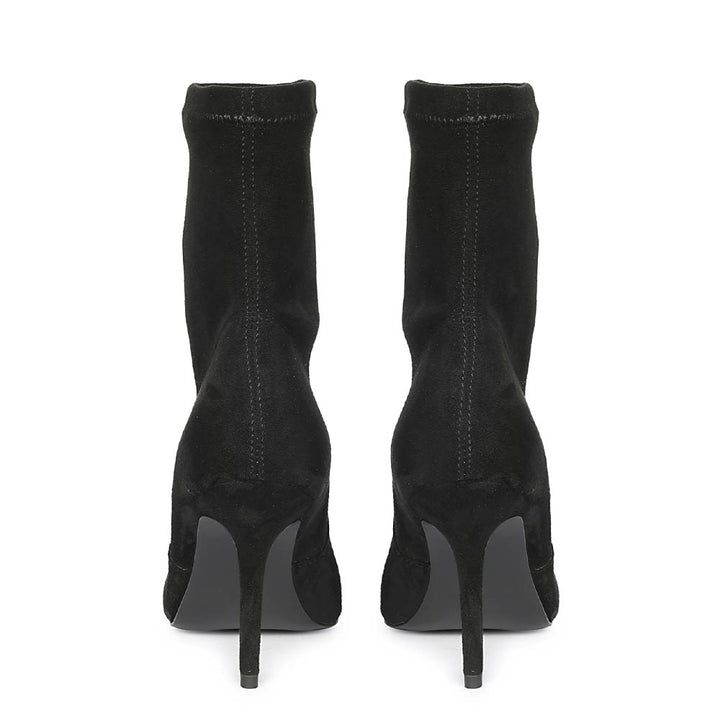 Saint Jaime Stretch Suede Stiletto Heel Ankle Boots
