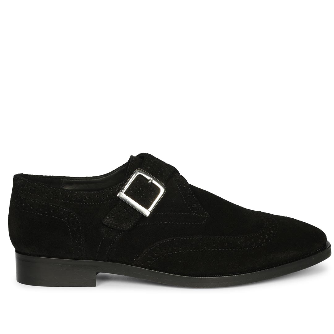 Saint Mathis Black Suede Leather Shoes