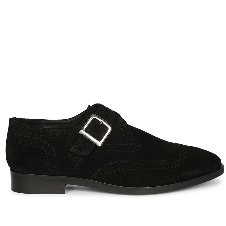 Saint Mathis Black Suede Leather Shoes