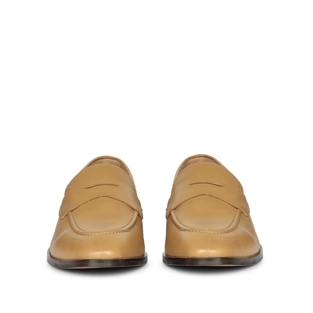 Saint Ansprand  Nude Croc-Embossed Leather Loafers