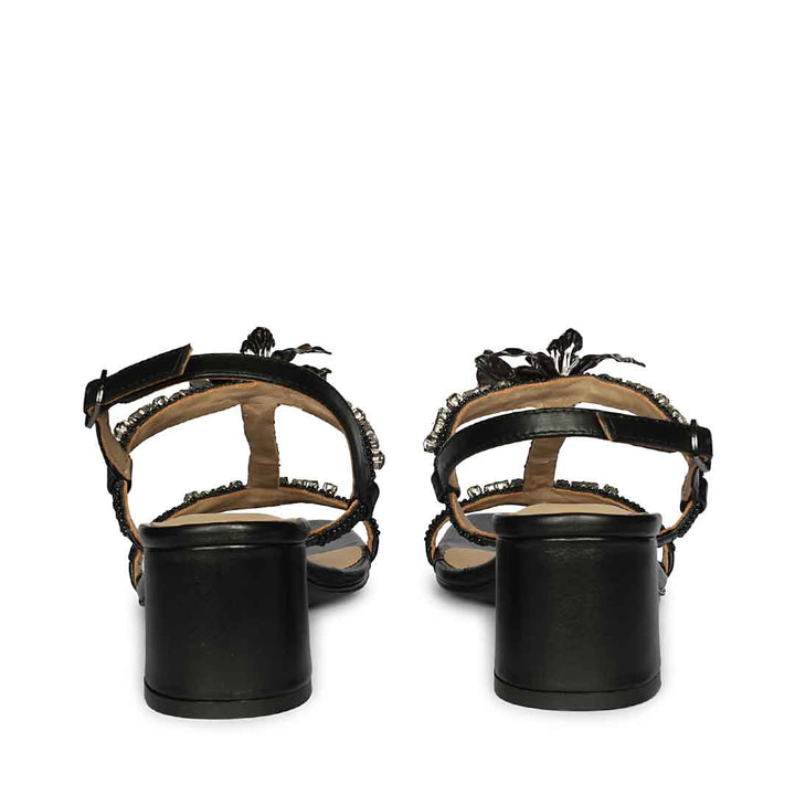 Saint Black Leather Block Heel