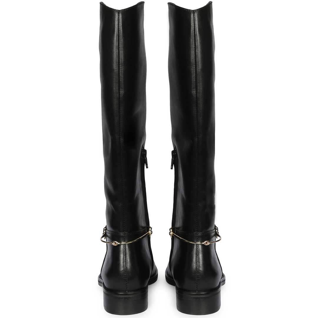 Saint Precious Hoesbit Trim Black  Knee High Boots