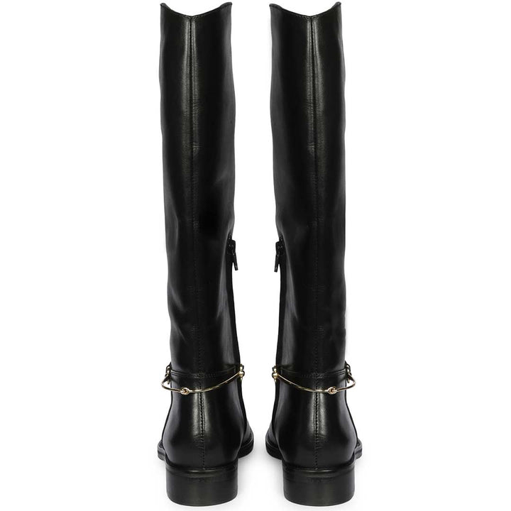 Saint Precious Hoesbit Trim Black  Knee High Boots