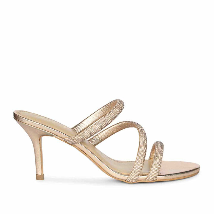 Layla Crystal Cord Rose Gold Stilettos for Women