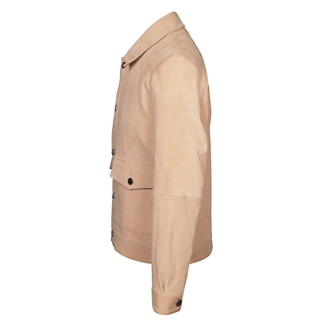 Stylish Salmon Suede Jacket for Men
