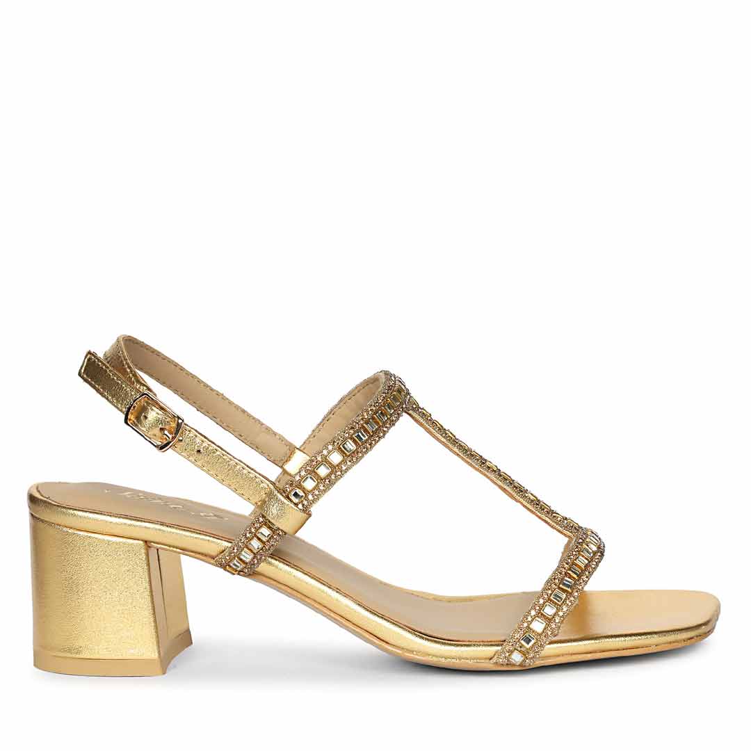 Saint Platin Leather Block Heel