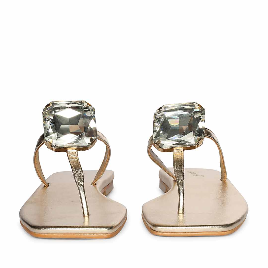 Saint Serena Luxe Platin Leather Sandals