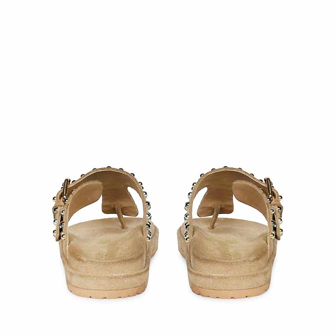 Saint Cappuccino Suede Leather Footbed Sandals