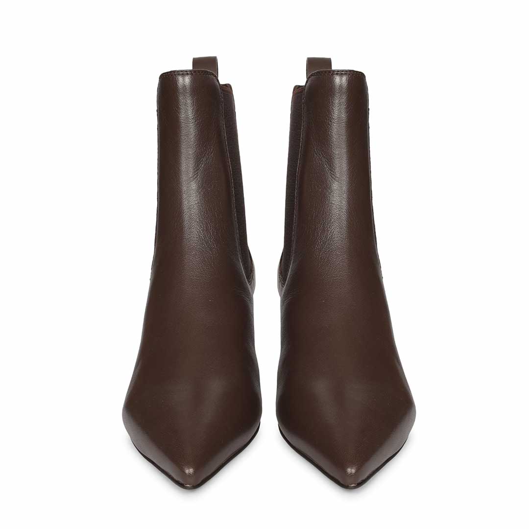 Saint Brown Leather Heel Ankle Boots