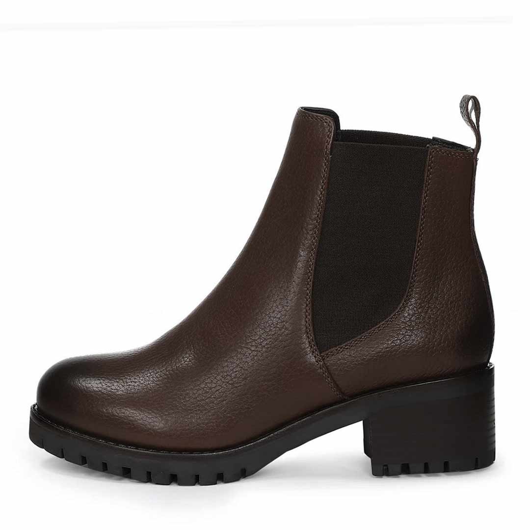 Saint Sophia Brown Leather Ankle Boots