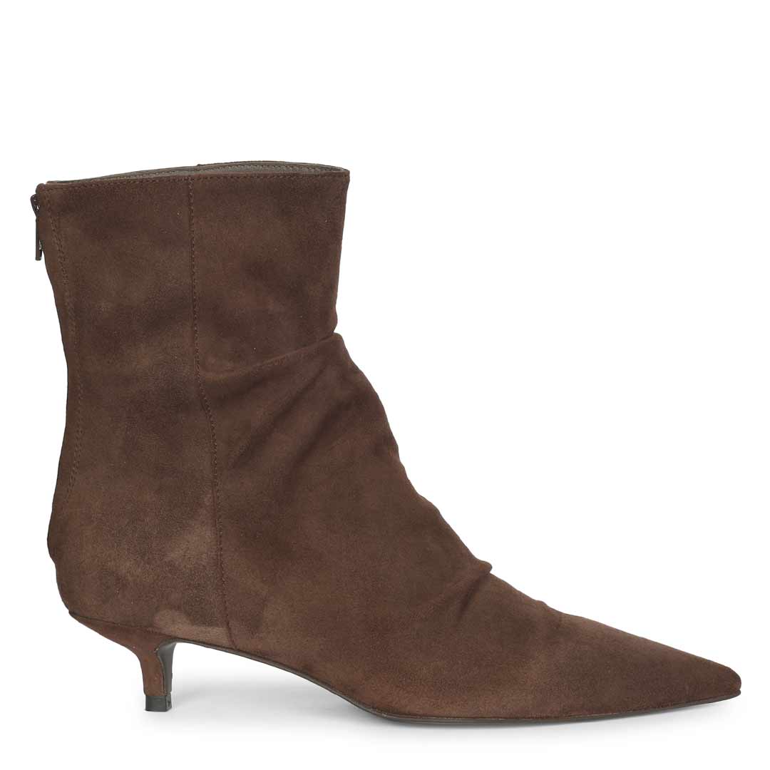 Saint Florino Brown Suede Leather Handcrafted Ankle Boots