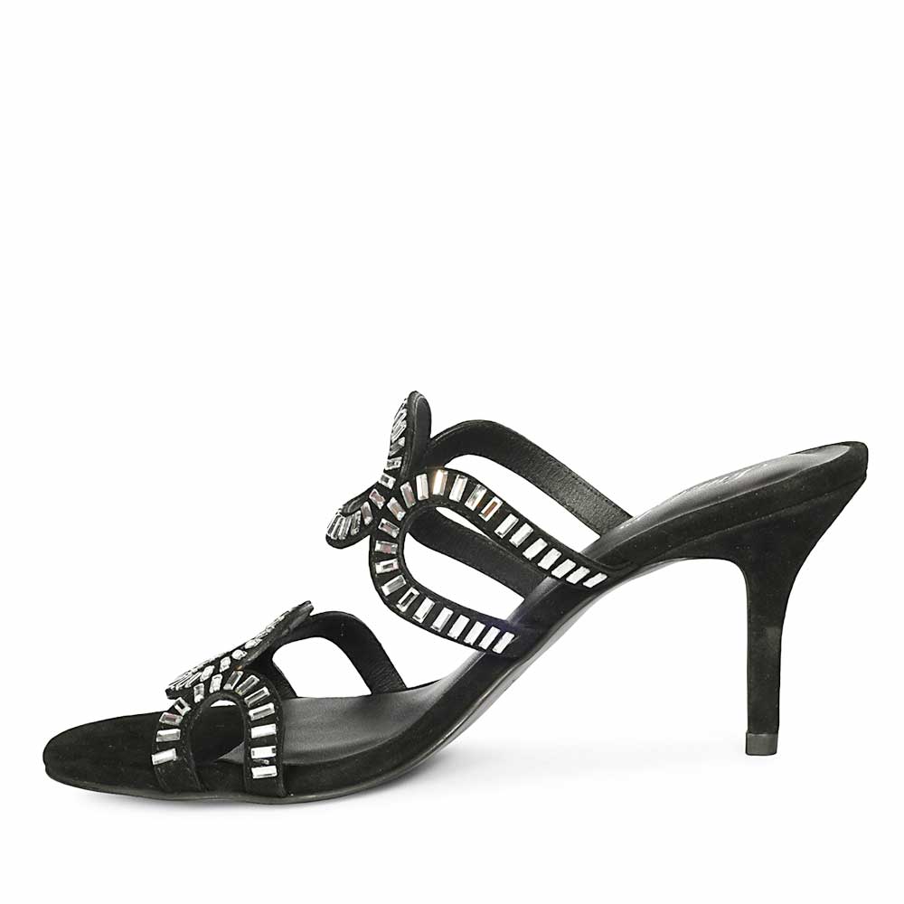 Saint Black Leather Heel