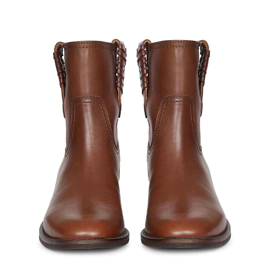 Saint Marina Cuoio Leather High Ankle Boots