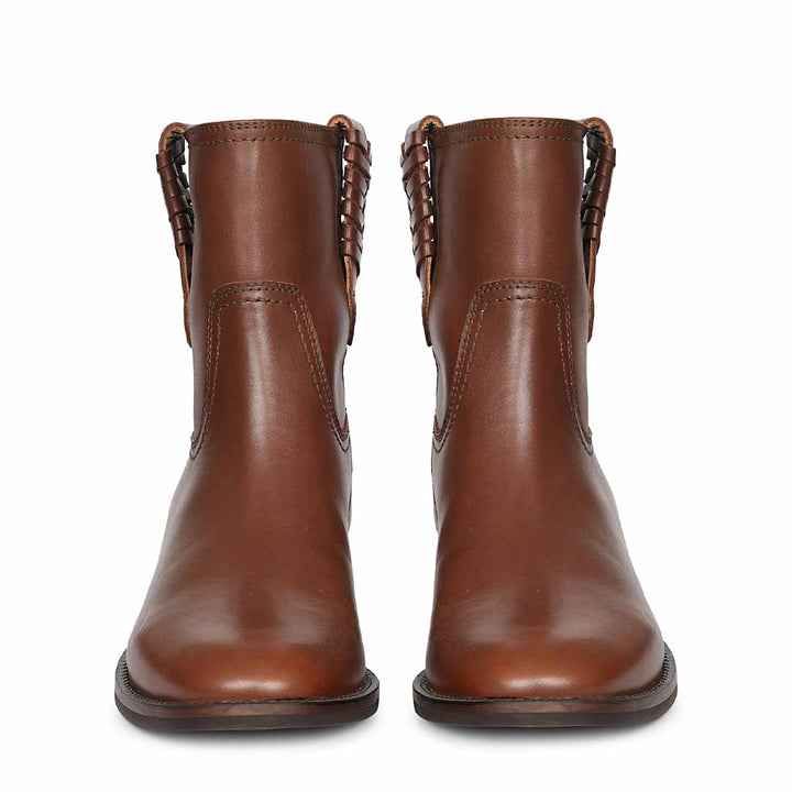 Saint Marina Cuoio Leather High Ankle Boots