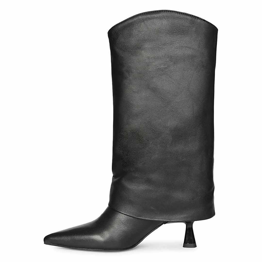 Saint Black Leather Long Boots