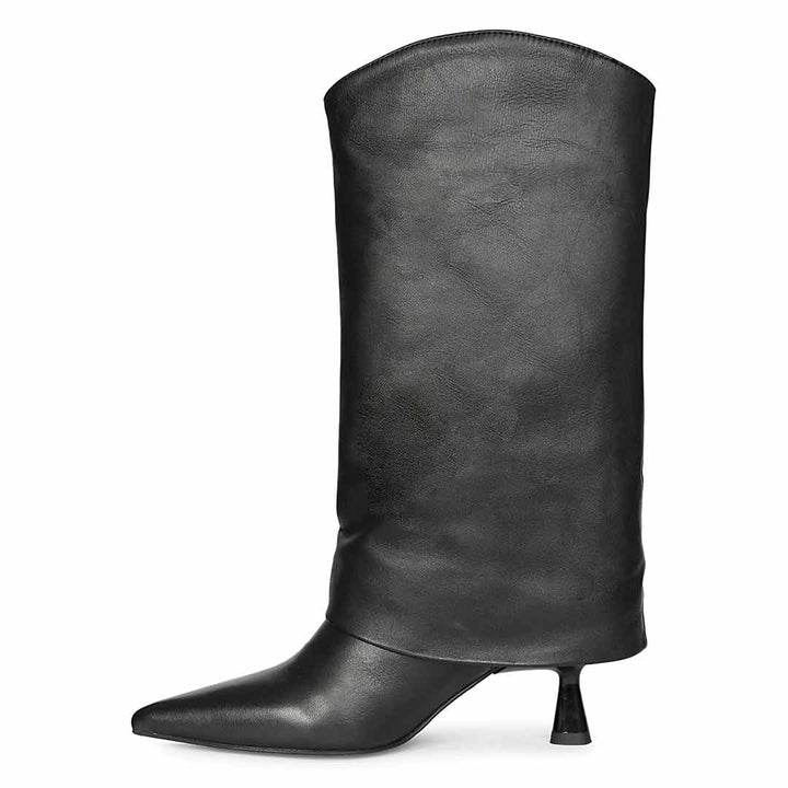 Saint Black Leather Long Boots