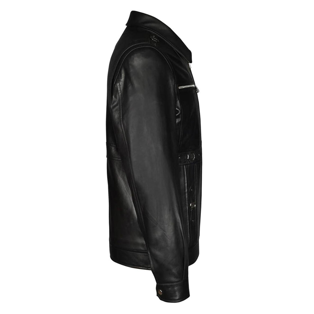 Saint Benjo Black Leather Men's Jacket