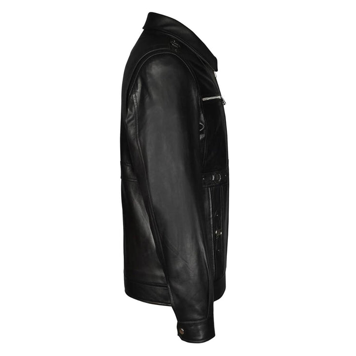 Saint Benjo Black Leather Men's Jacket