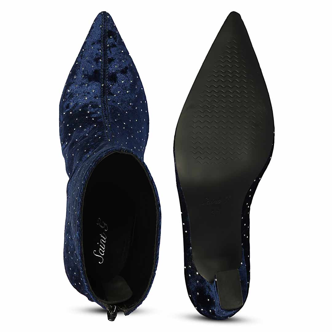 Saint BlueLeather High Ankle Boots