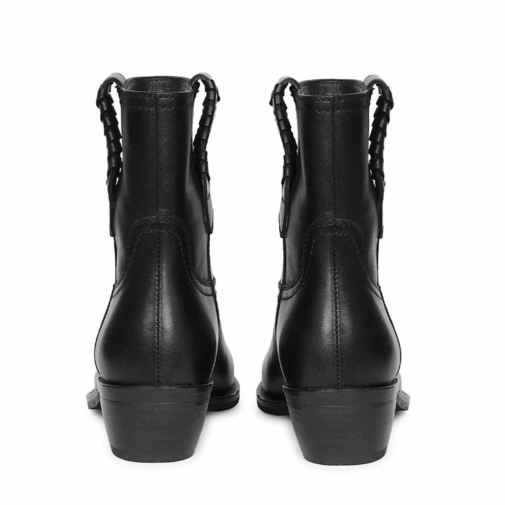 Saint Marina Black Leather High Ankle Boots