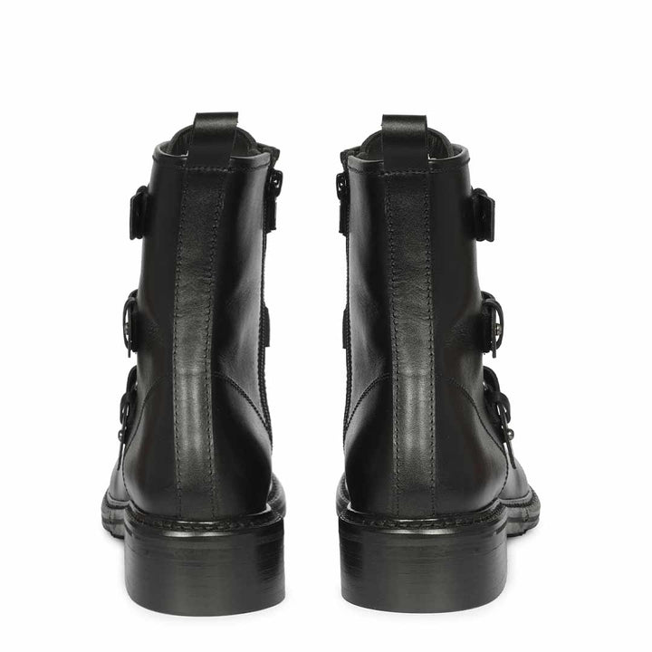 Saint Juliette Black Leather High Ankle Boots