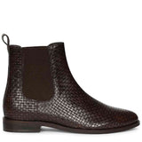 Saint Amara Woven Embossed Chelsea Leather Boots
