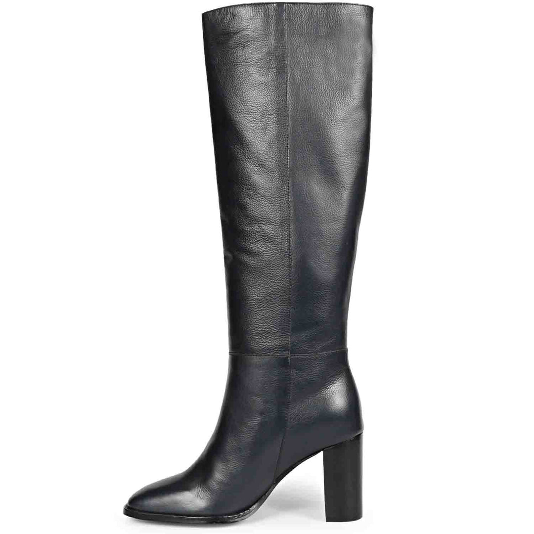 Saint Lia Blue Leather Knee High Slouch Boots