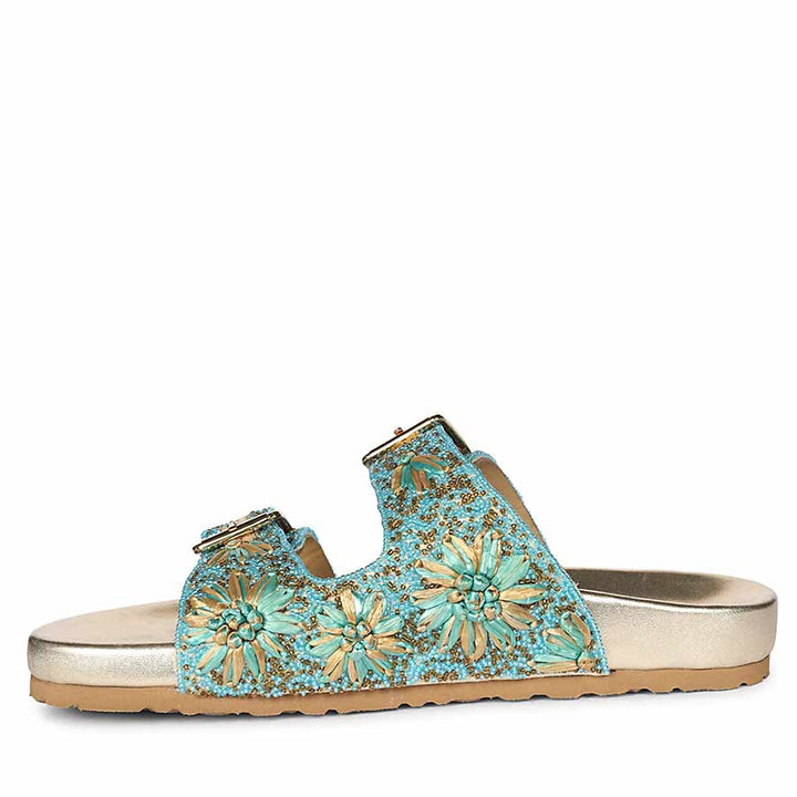 Saint Willow turquoise Footbed Sandals