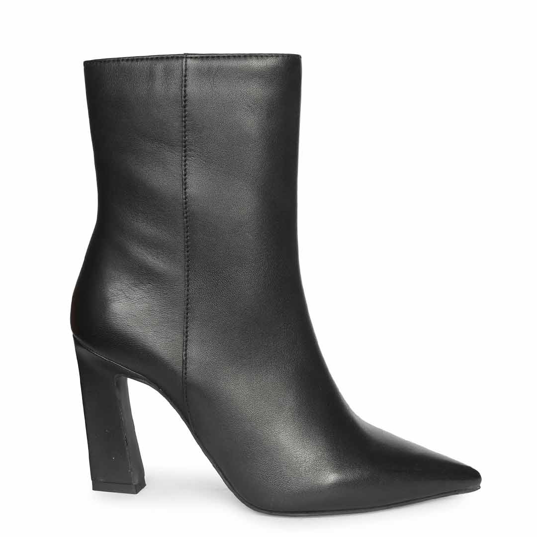 Saint  Handcrafted Black Leather Ankle Boots