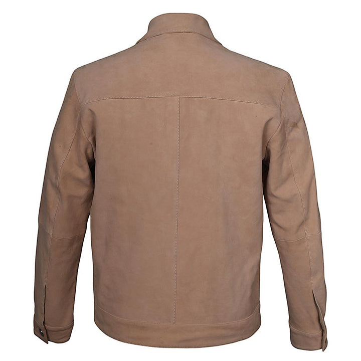 Saint Rocco Salmon Color Suede Leather Men's Jacket With Collars