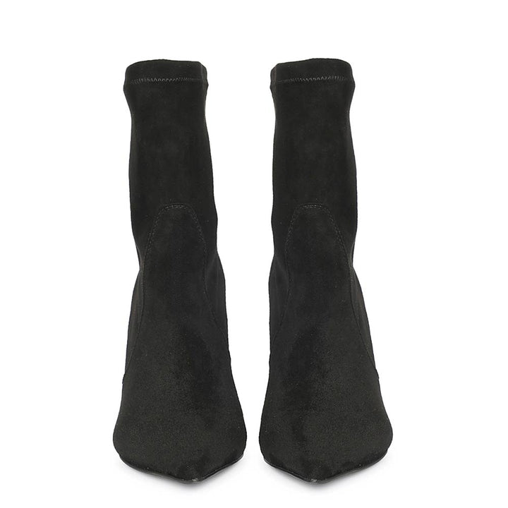 Saint Jaime Stretch Suede Stiletto Heel Ankle Boots