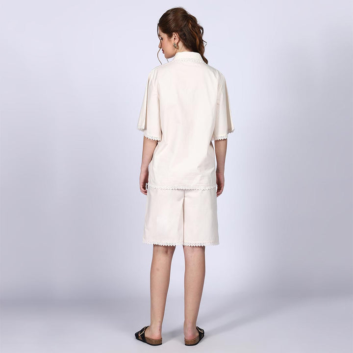 Saint Aurora Ivory Cotton Poplin Co-ord Set