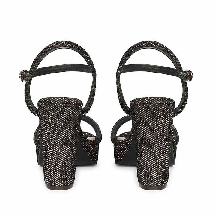 Saint Merrily Pewter Glitter Block Heels