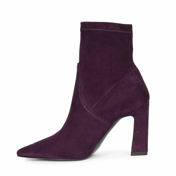Saint Aubergine Leather Ankle Boots