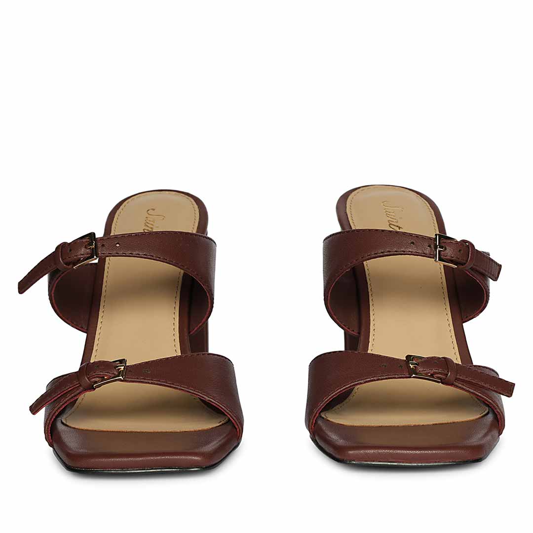 Saint Mallory Buckle Port Royale Leather Heels