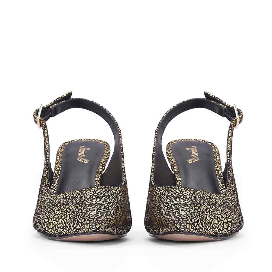 Saint Callie Metallic Gold Leather Pumps