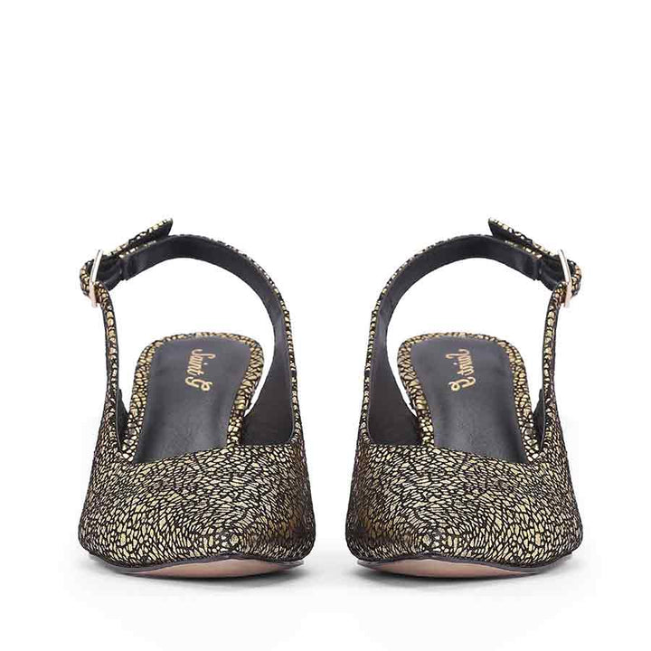Saint Callie Metallic Gold Leather Pumps