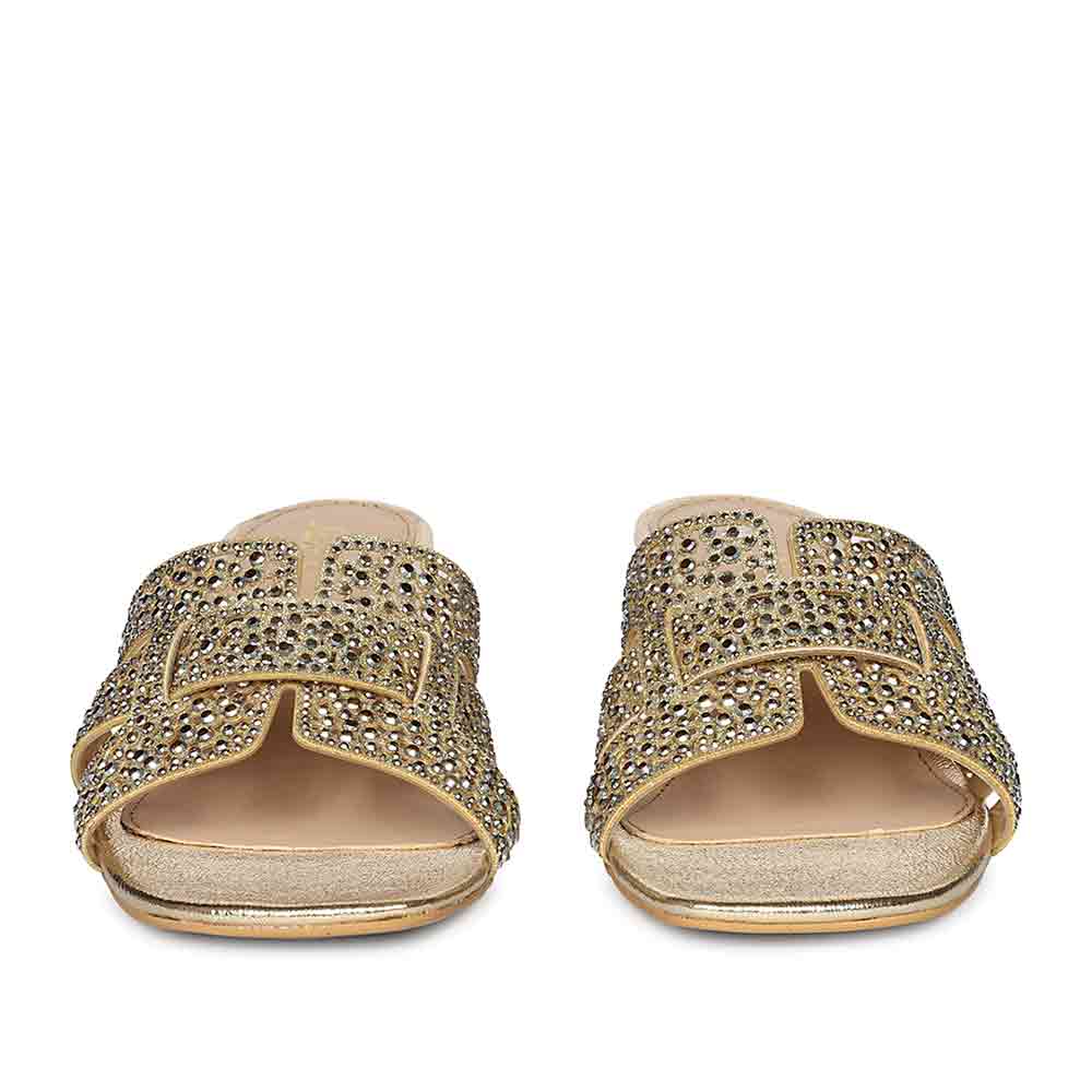 Saint Gold Leather Block Heels