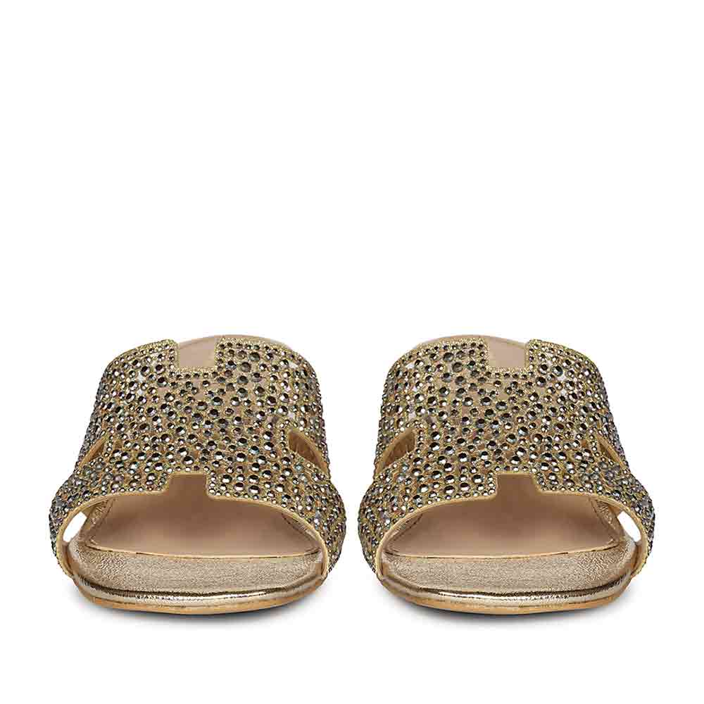 Saint Gold Leather Block Heels