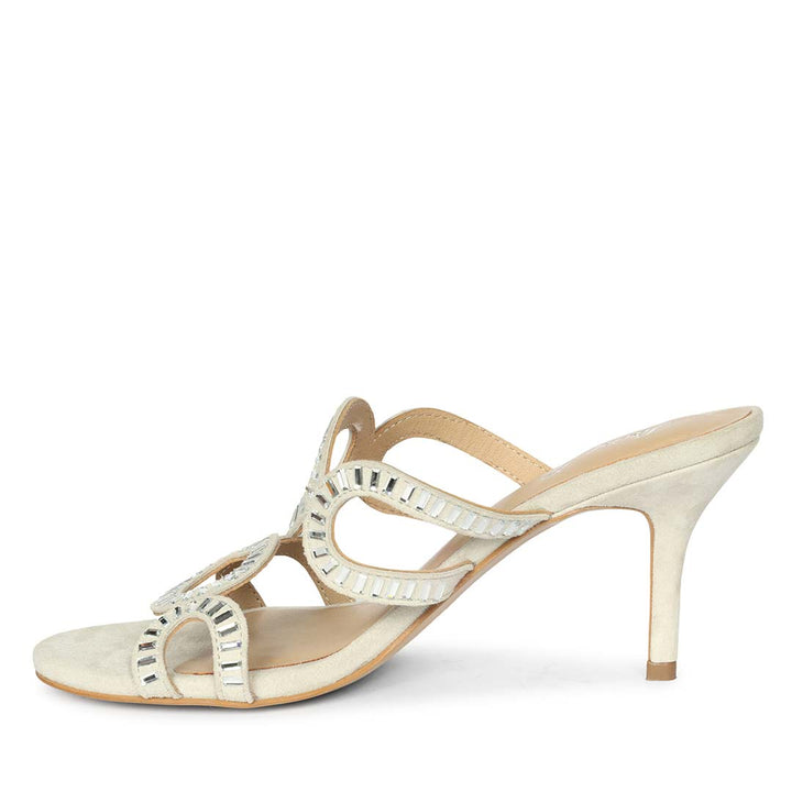 Saint Ivory Leather Heel