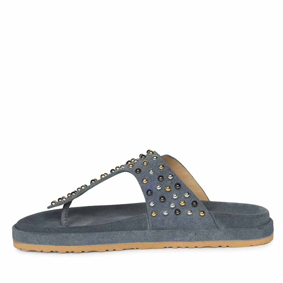 Saint Blue Leather Footbed
