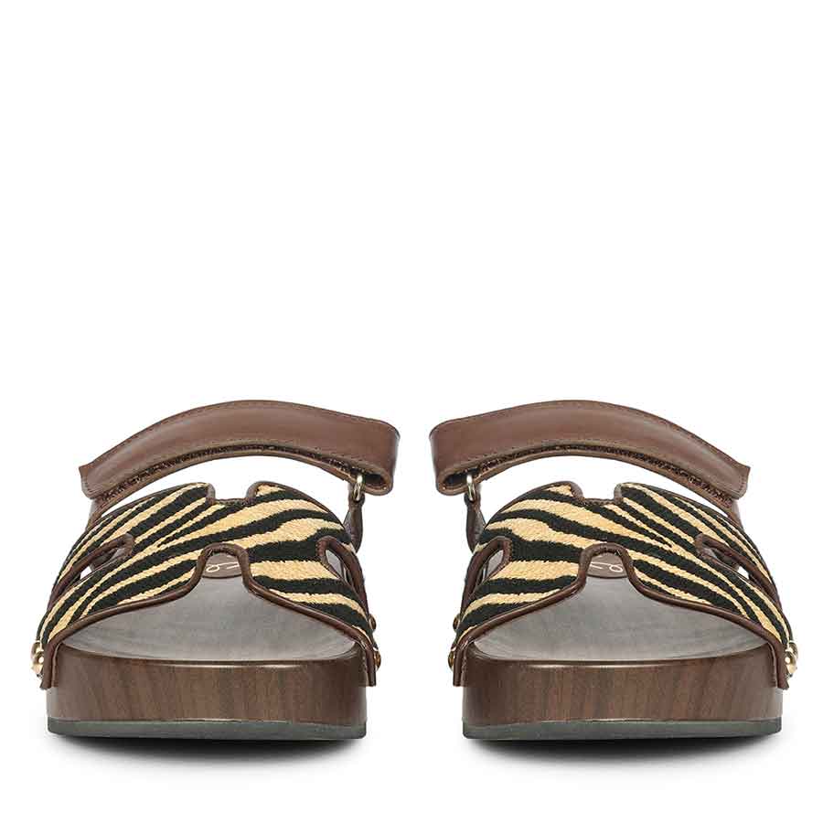 Saint Mikayla brown Leather Platform Sandals