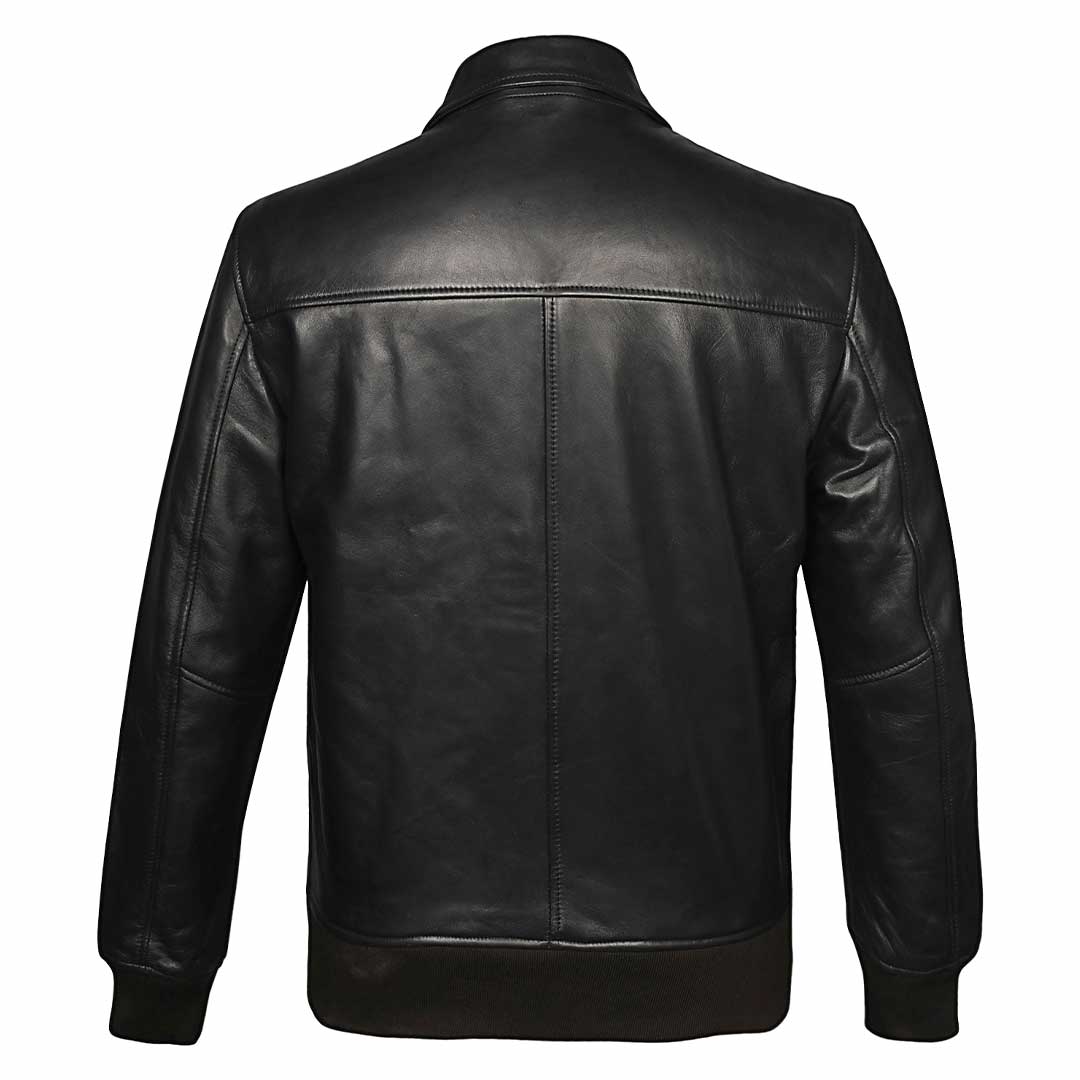 Saint Frayn Black Leather Men's Jackets