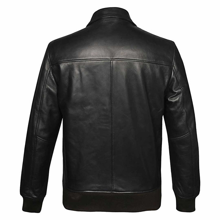 Saint Frayn Black Leather Men's Jackets