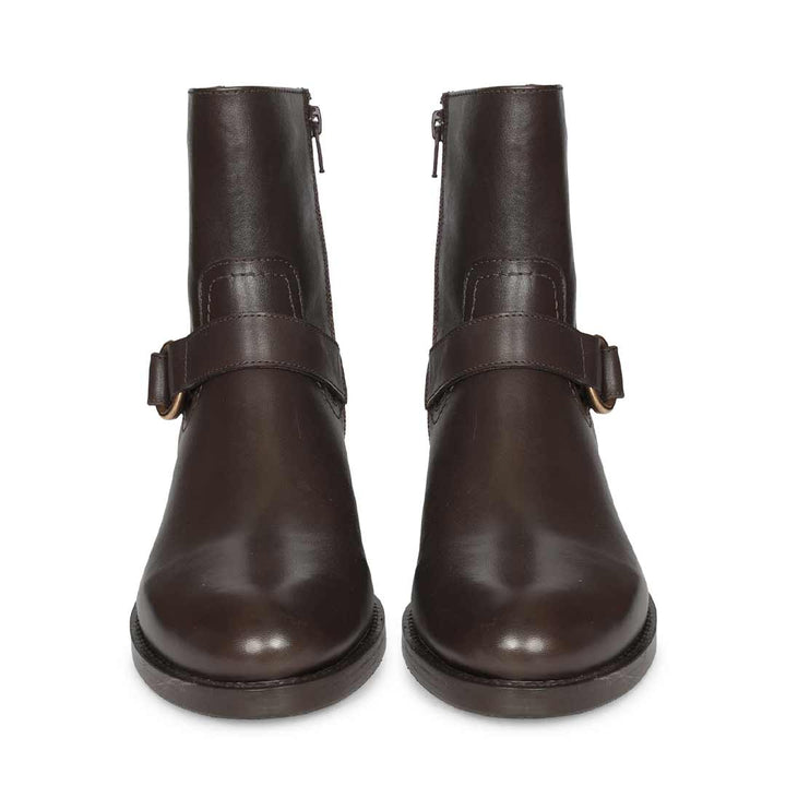 Saint Marina Brown Leather High Ankle Boots