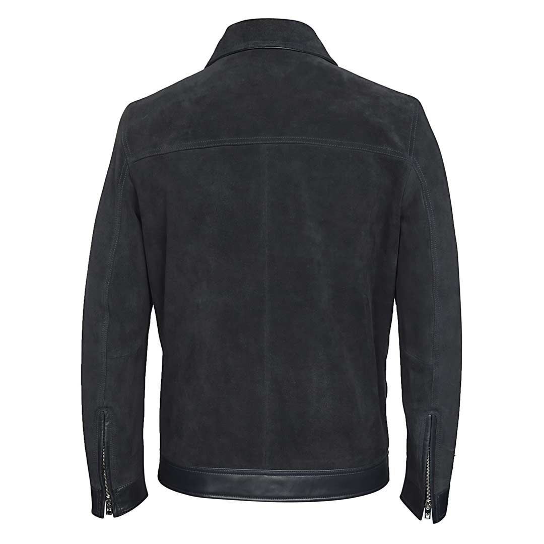 Saint Navy Leather Men's Jacket