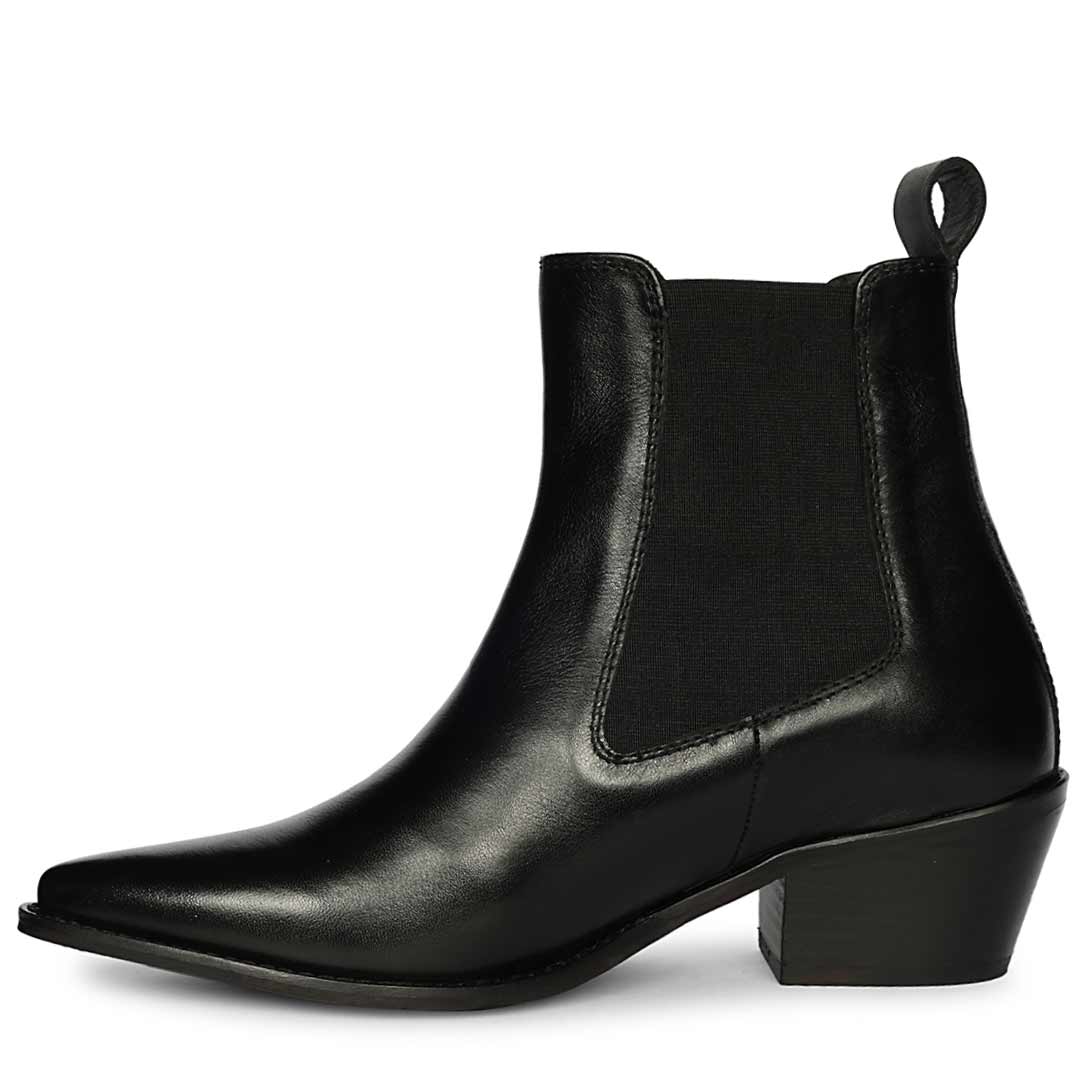 Saint Mallory Black Leather Chelsea Boots